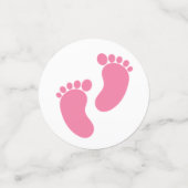 Confettis Baby shower rose personnalisé (Petit recto)