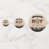 Confettis Baby shower Rustic Forest Plaid Lumberjack Boys (Devant)