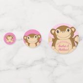 Confettis Baby shower singe rose (Devant)