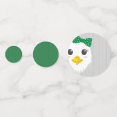 Confettis Baby shower vert bébé fille aigle (Derrière)