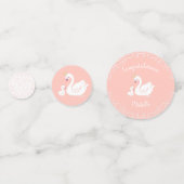 Confettis Baby shower Vintage de cygne (Devant)