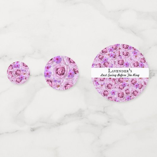 Confettis Bachelorette Party, Fête des mariées Golf Lavender (Devant)