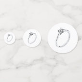 Confettis Bague de fiançailles en diamant (Devant)