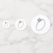 Confettis Bague de fiançailles en diamant (Derrière)