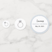 Confettis Bague fiançailles en argent de douche nuptiale per (Derrière)