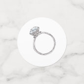 Confettis Bague fiançailles en argent de douche nuptiale per (Petit recto)