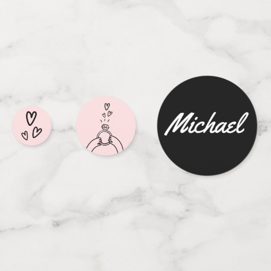 Confettis Bague Fiançailles mignonne (Devant)