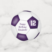 Confettis bal d'anniversaire de sport blanc violet (Petit recto)