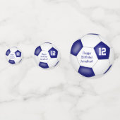 Confettis bal d'anniversaire de sport bleu blanc (Derrière)