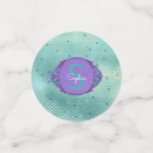 Confettis Balances de sirène turquoise et violette (Petit recto)