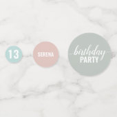 Confettis Balayage couleur terre et boue Anniversaire (Derrière)