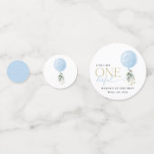 Confettis Balcon Bleu, Eucalyptus, Verdure, Premier Annivers (Derrière)