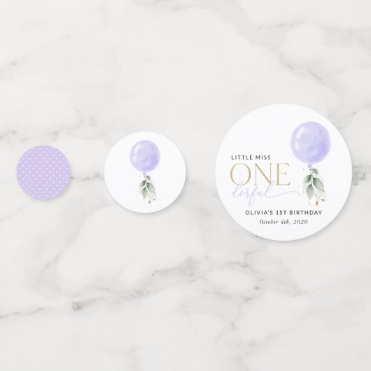 Confettis Balcon Violet, Verdure, Feuillage, Premier Anniver (Derrière)