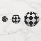 Confettis Balles 3D noires et blanches (Derrière)