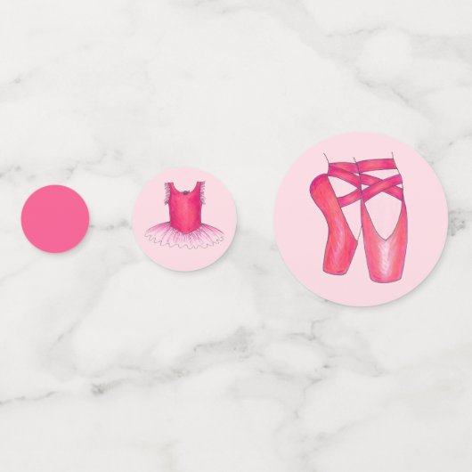 Confettis Ballet Ballerina Pointe Chaussures Tutu Fête d'ann (Derrière)