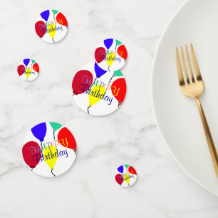 Confettis Ballons d'anniversaire