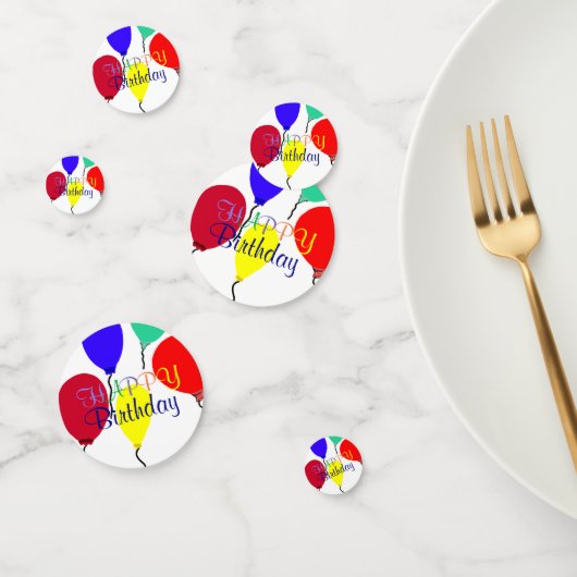 Confettis Ballons d'anniversaire (Groupe)