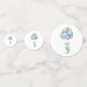 Confettis Ballons d'aquarelle bleu (Devant)
