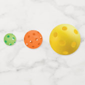 Confettis Ballons de Pickleball Jaune, Vert et Orange (Derrière)