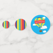 Confettis Balloon à air chaud mignon coloré 1er anniversaire (Derrière)