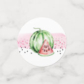 Confettis Balloon Letters Melon photo premier anniversaire (Petit recto)