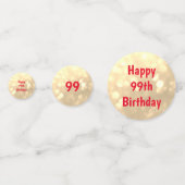 Confettis Balloons de conception de bon anniversaire 99 ans (Devant)
