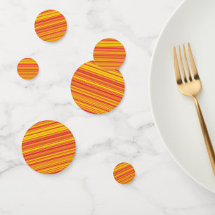 Confettis Bandes orange rouge jaune