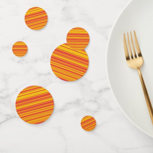 Confettis Bandes orange rouge jaune (Groupe)