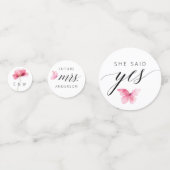 Confettis Baptême de mariage avec photo personnalisée (Devant)