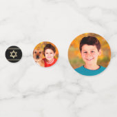 Confettis Bar Mitzvah 2 Photo Black Gold Tallit Script Bold (Devant)