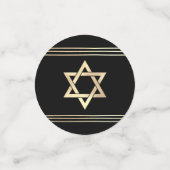 Confettis Bar Mitzvah 2 Photo Noir Or Tallit Script Gras (Petit recto)