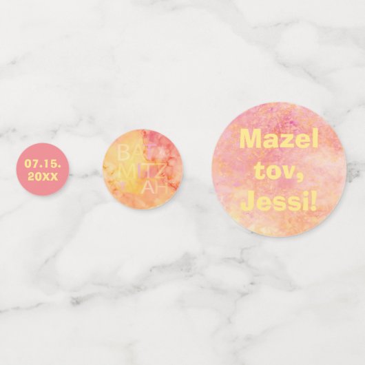 Confettis Bar ou Bat mitzvah tout simplement subtil (Devant)