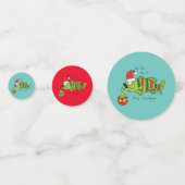 Confettis Basse de Noël amusant Pêche Poisson Cute Cartoon (Devant)