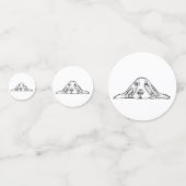 Confettis basset blanc (Derrière)