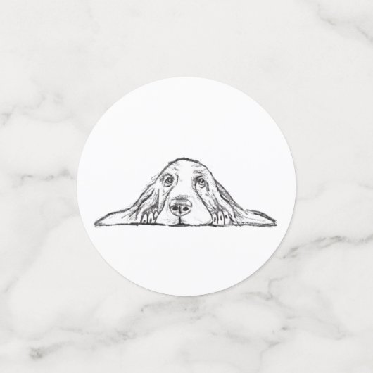 Confettis basset blanc (Petit recto)