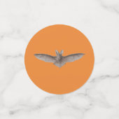 Confettis Bat love Gris Bat sur Orange Noir et Jaune (Petit recto)