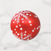 Confettis Baubles sapins rouges (Petit recto)