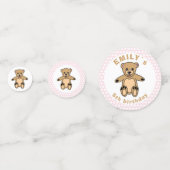 Confettis Bear Teddy mignonne Pink Polka Dot Anniversaire (Devant)