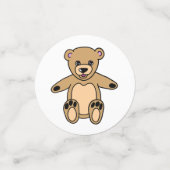 Confettis Bear Teddy mignonne Pink Polka Dot Anniversaire (Petit recto)