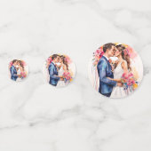 Confettis Beau couple Mariage avec mignonne drôle (Devant)