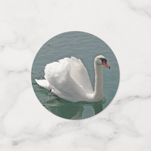 Confettis Beau cygne blanc (Petit recto)