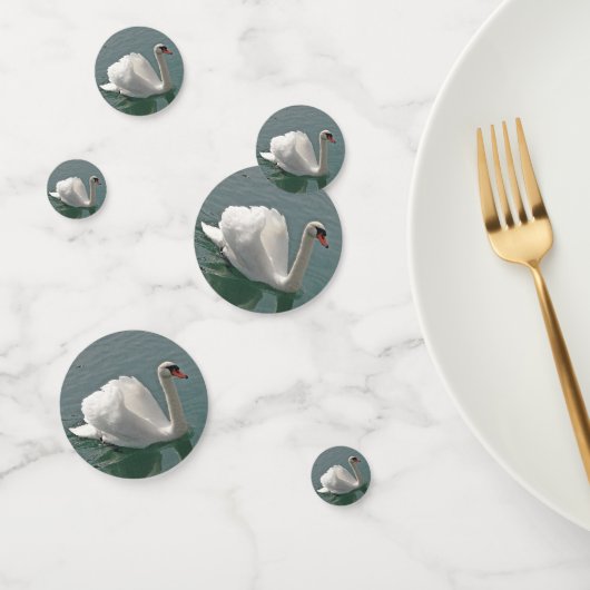 Confettis Beau cygne blanc (Groupe)