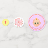 Confettis Bébé Anniversaire sur violet & jaune (Derrière)