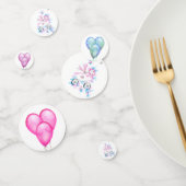 Confettis Bébé Aquarelle Mauve Rose Cute Dans Pram (Groupe)