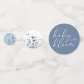 Confettis Bébé Bleu En Fleur Baby shower Fleur sauvage Flora (Devant)