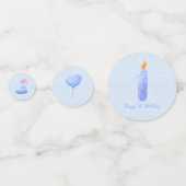 Confettis Bébé bleu garçon premier anniversaire (Derrière)