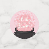 Confettis Bébé brasse Sorcière douche gothique rose fille (Petit recto)