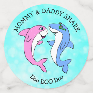 Confettis Bébé Famille de requins fête d'anniversaire