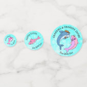 Confettis Bébé Famille de requins fête d'anniversaire (Devant)