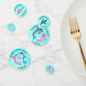 Confettis Bébé Famille de requins fête d'anniversaire (Groupe)